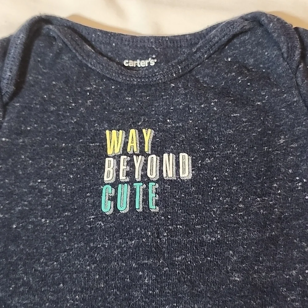 Carters way beyond cute onesie sz 6 months